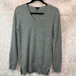 Theory Cashmere V-Neck Sweater, Exposed Seam
